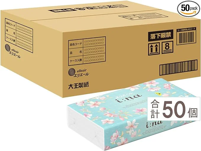 エリエール ソフトパックティシュー i:na 150組×50パック