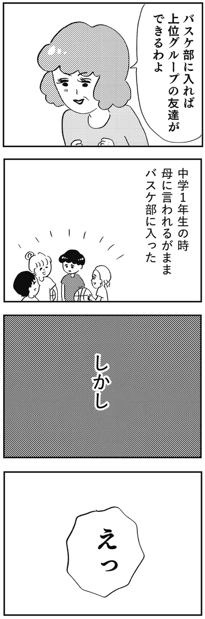 母に言われるがままバスケ部に入った