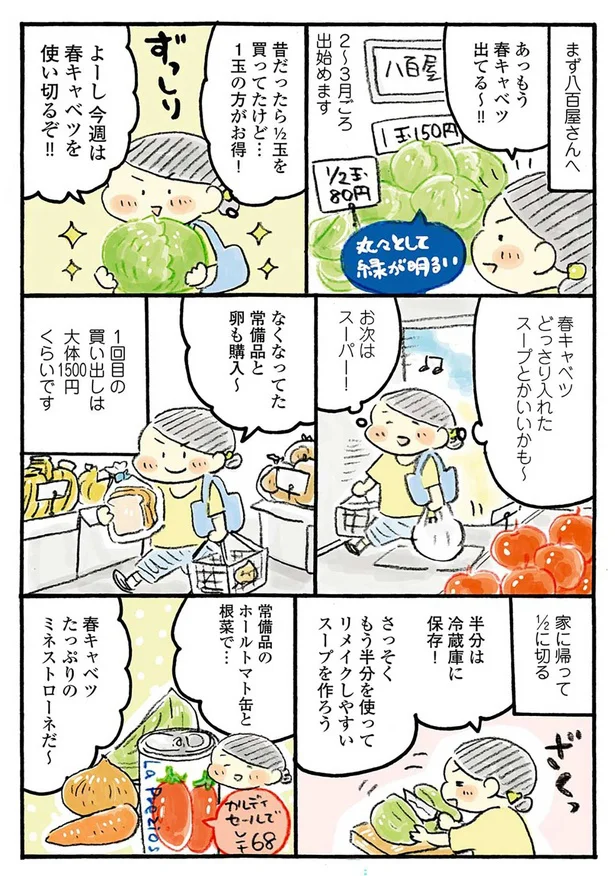 もう春キャベツ出てる～！！