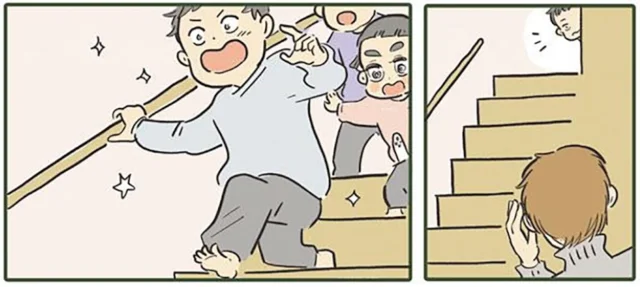 目を輝かせて駆け寄る子どもたち。クリスマスツリーの飾り付け