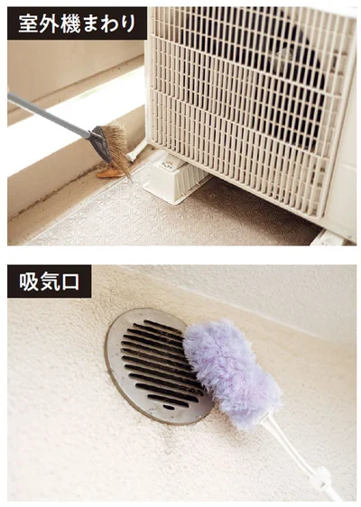 まずは庭やベランダ、室外機の周りなどをチェック。