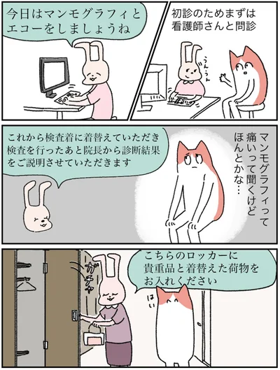 マンモグラフィとエコーをしましょうね