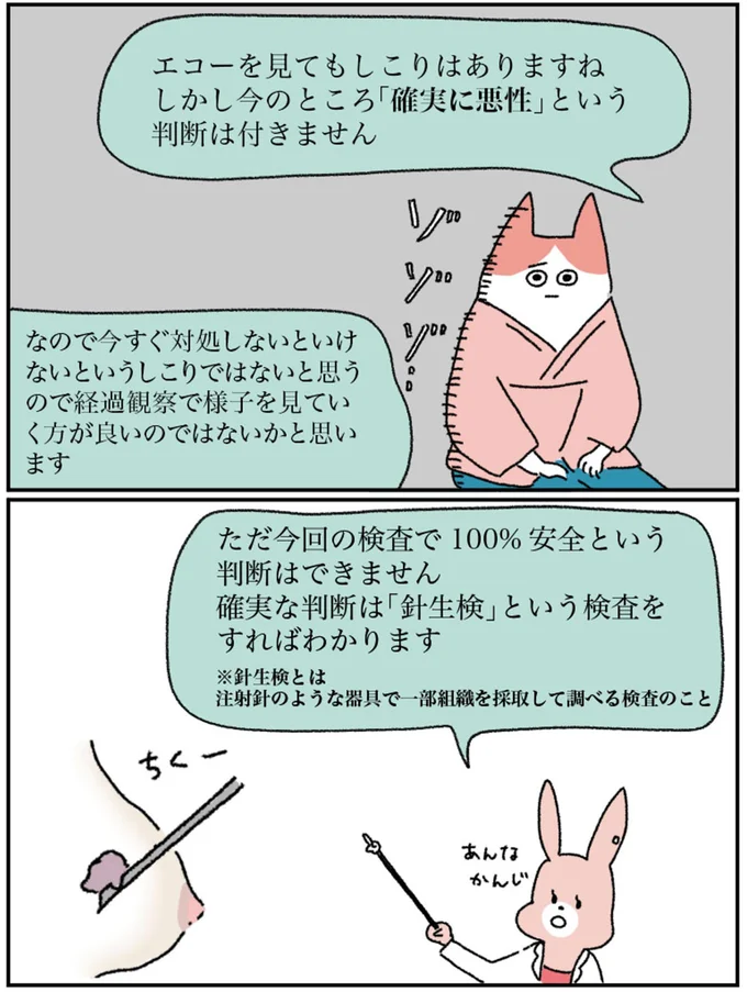 今のところ「確実に悪性」という判断は付きません