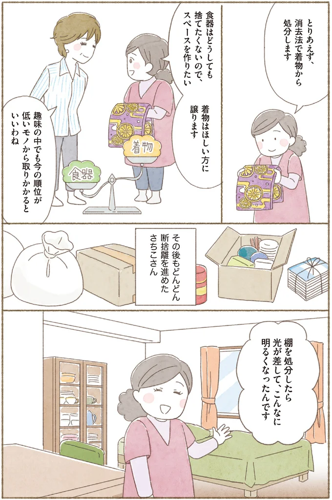消去法で着物から処分します