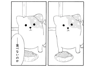 庭に生えたピンクのきのこが犬になった！ 試しにドッグフードをあげてみたら