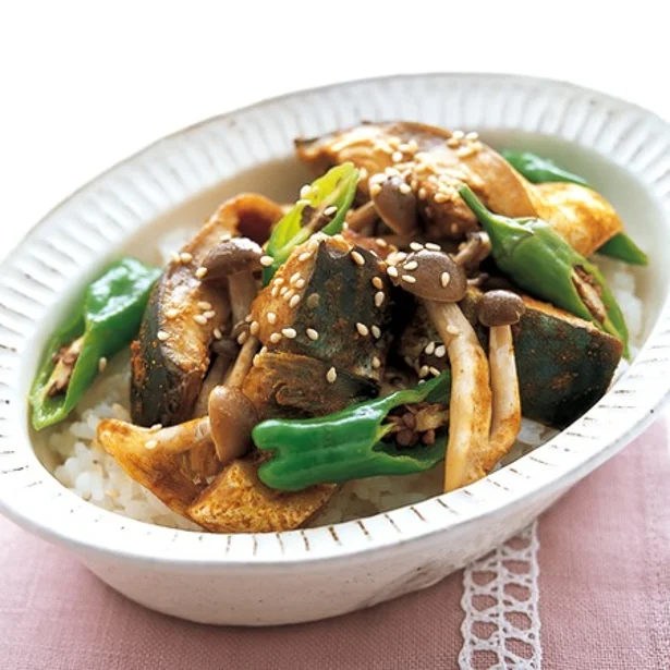 「さばカレー丼」 レタスクラブニュースより