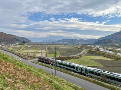 道の駅 遠野 風の丘の展望デッキからの景色