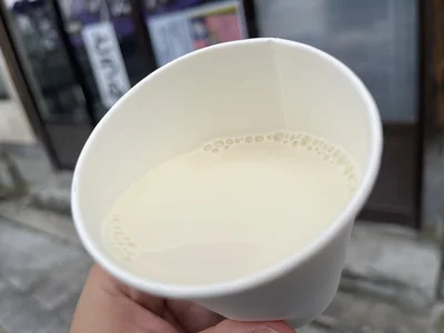 あたたかい豆乳（100円）もおすすめ