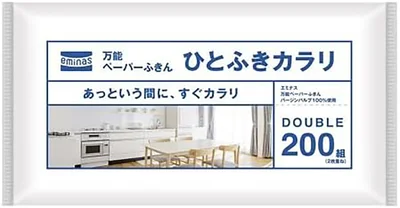 丸住製紙 万能ペーパーふきん ひとふきカラリ 200組 400枚