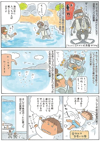 海の中に入っちゃえば軽くなりますよ