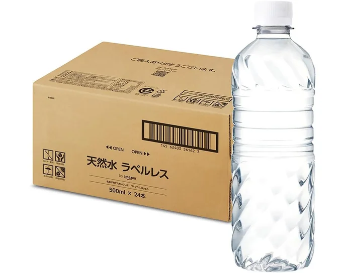 by Amazon 天然水 ラベルレス 500ml ×24本 富士山の天然水 バナジウム含有 水 ミネラルウォーター ペットボトル 静岡県産 500ミリリットル (Smart Basic)