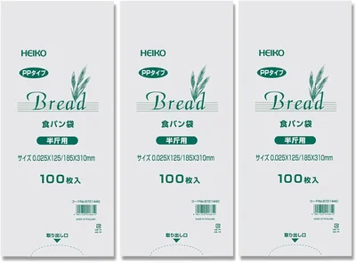 シモジマ(Shimojima) HEIKO PP食パン袋半斤用 300枚（100枚x3束） ヘイコー パン袋 におい袋