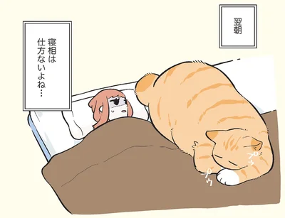 寝相は仕方ないよね…