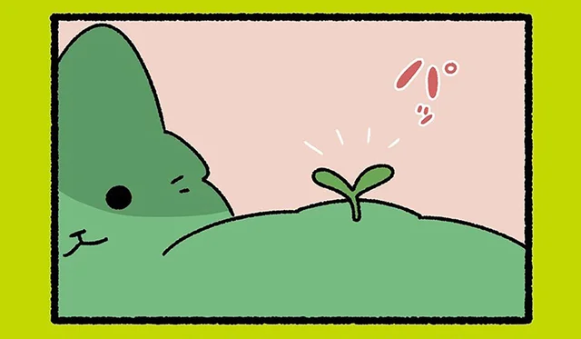 毛が抜けたら芽が生えた？ からだから花を咲かせるねこもんすたー「どりあーど」