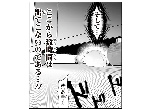 待つの辛ァ!! お散歩でテレビ台の下に数時間こもるハムスターに飼い主は