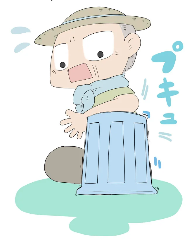 大きな声で鳴き出した親猫。するとその声に反応するようにポリバケツが突然動き出して…／ハルとゲン（54）