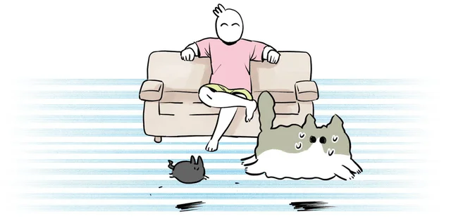 電光石火のごとき動き。ハチャメチャな子猫を見守るしかない飼い主