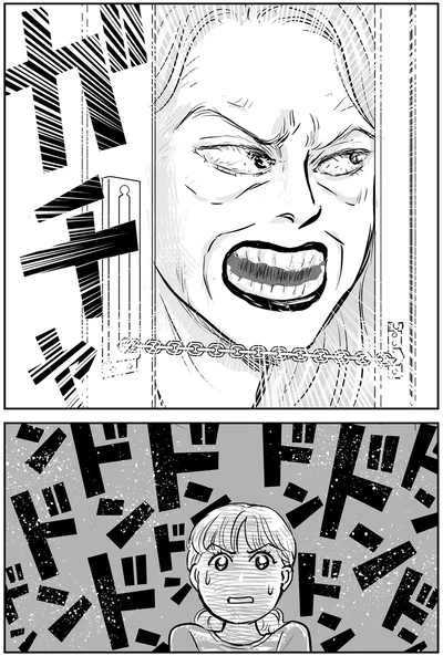 ドアを叩く義母