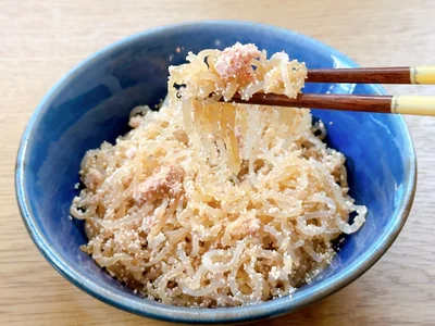 【めんつゆドラマ飯】余った「たらこ」と「しらたき」で1品！ 地味だけどなぜか惹かれる「しらたらこ」
