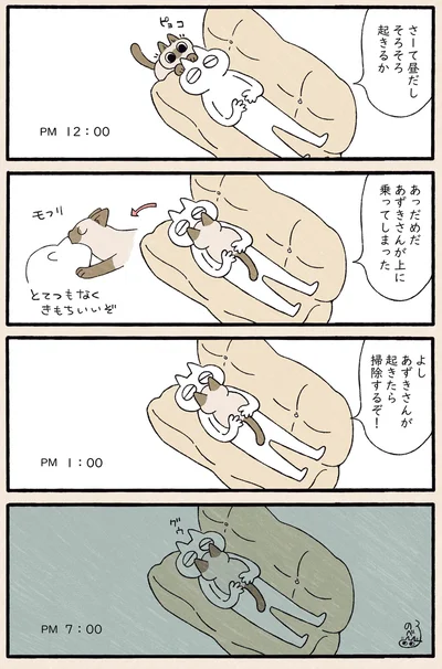 だめだ、あずきさんが上に乗ってしまった