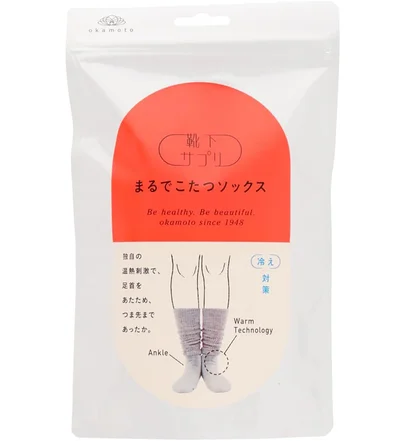 29位　[オカモト] 靴下サプリ まるでこたつソックス　ミディアムグレー