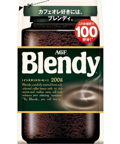 AGF(エージーエフ) ブレンディ 袋【 インスタントコーヒー 】【 水に溶けるコーヒー 】【 カフェオレ 好きに 】【 詰め替え 】 200グラム (x 1)