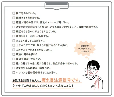 疲れ目度チェックリスト