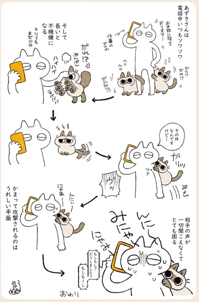 電話中