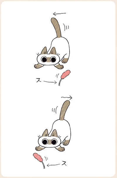 しっぽの動き