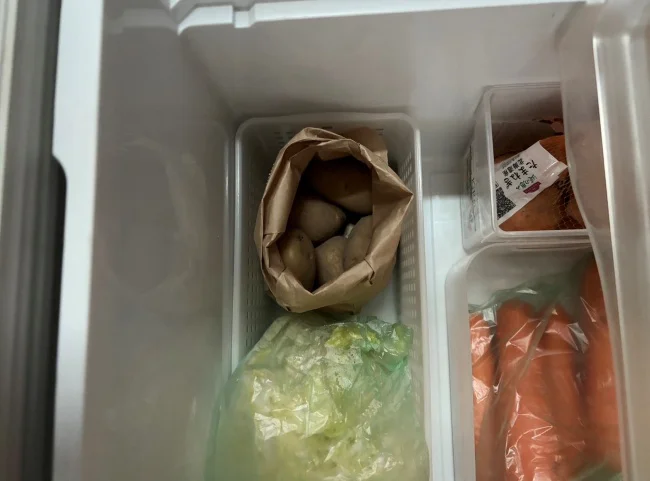 土のついた野菜は紙袋保存で