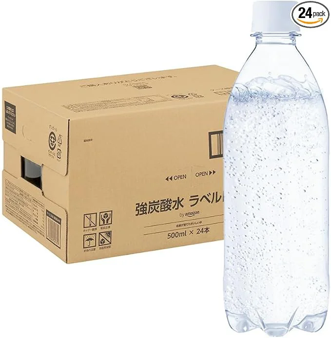 by Amazon 炭酸水 ラベルレス 500ml ×24本