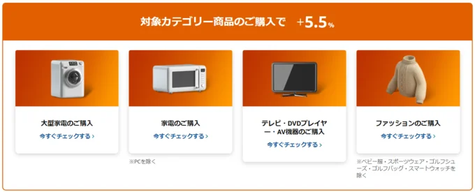 さらにポイントアップのアイテムはこちら
