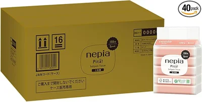【Amazon.co.jp限定】ネピア ピタ ソフトパックティシュ 5個×8パック【ハーフケース品】