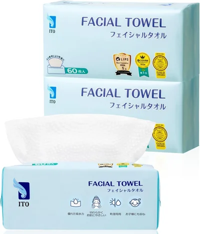ITO クレンジングタオル フェイシャルタオル 60枚入×3個セット