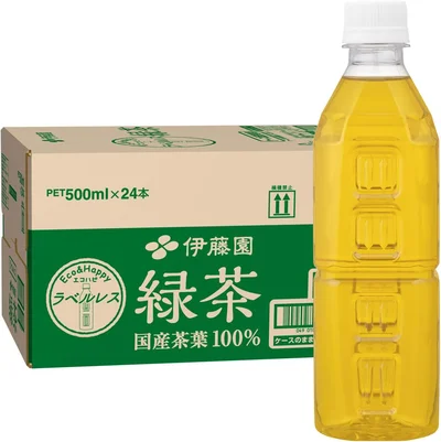 【Amazon.co.jp限定】伊藤園 緑茶 ラベルレス 500ml×24本