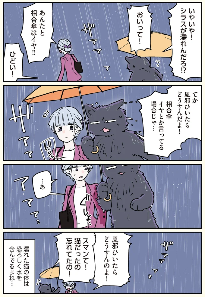 濡れた猫の体は…