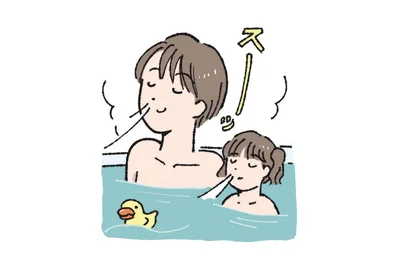 お風呂は湯船につかり血液を巡らせる
