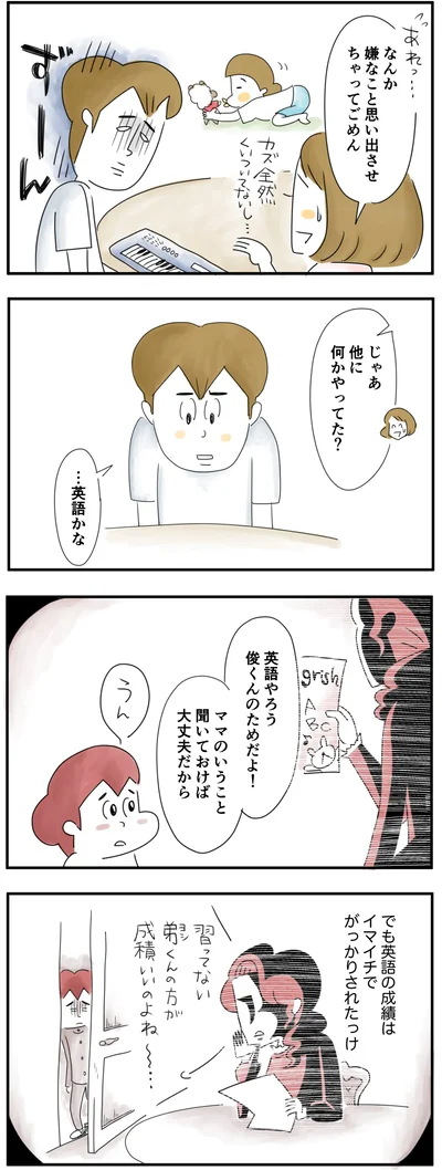 英語の成績はイマイチで…