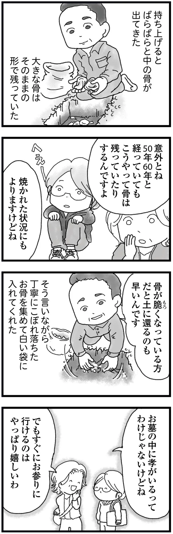 大きな骨はそのままの形で残っていた