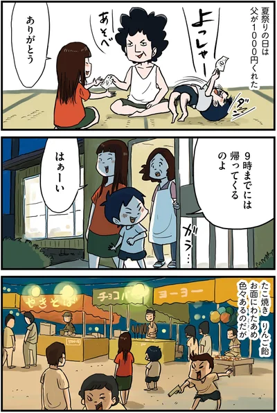夏祭りの日は父が1000円くれた