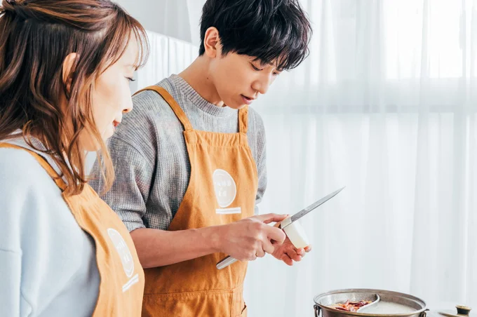 安定した包丁さばきに上達を実感。桂剥きもこの通り!