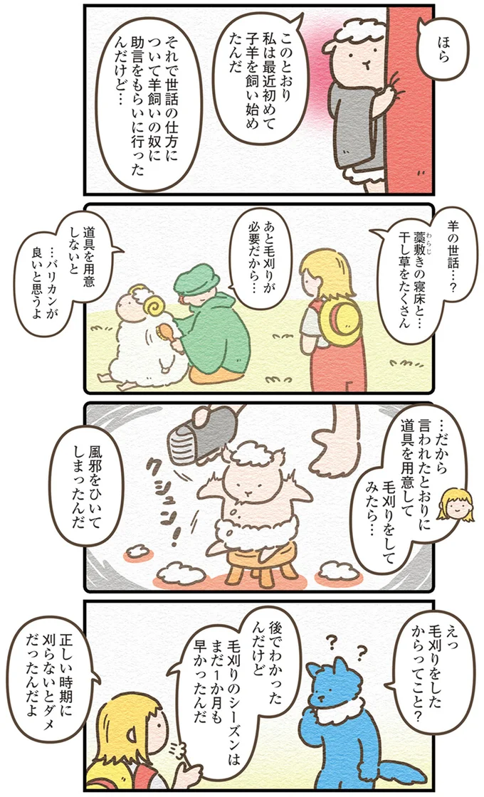 毛刈りをしてみたら…