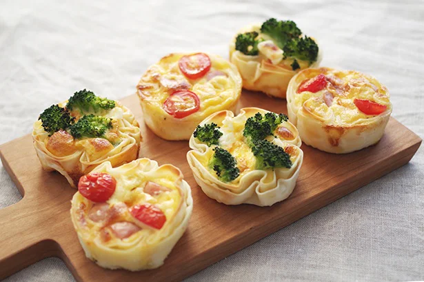 餃子の皮でできるキッシュ２種
