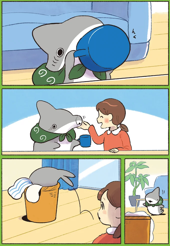 子ザメちゃんがカゴに！