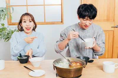 火が通ってクタクタになった大根や水菜にスープが絡んで最高です