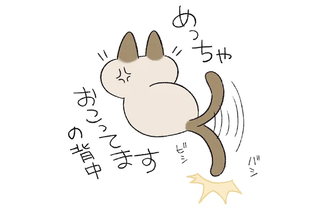 怒ってますの背中