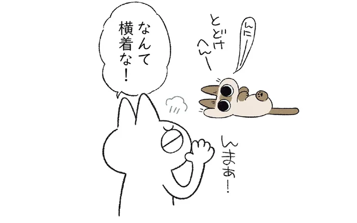 「おもちゃに届かない」横着する猫の姿を見て思うのは「飼い主にそっくりだ」