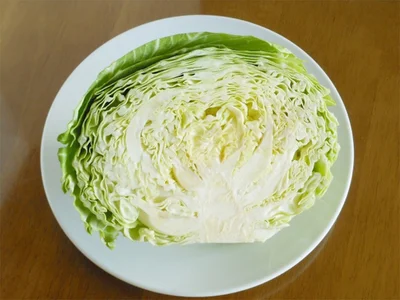 キャベツ半玉分と同じ重さ