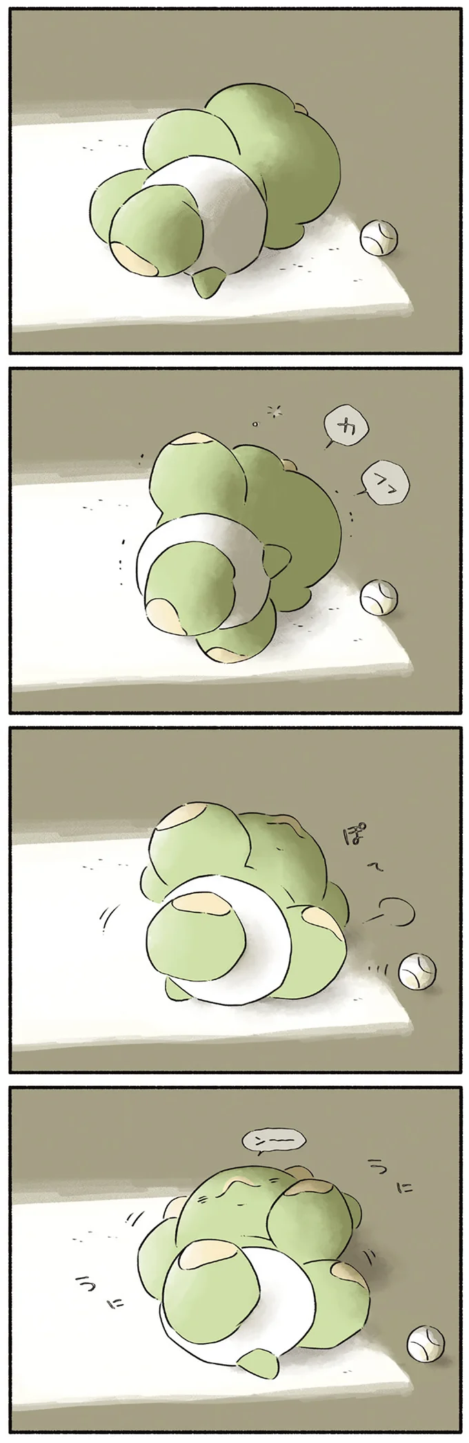 日向ぼっこするバブ