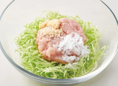 ひき肉とキャベツの量は2：1
